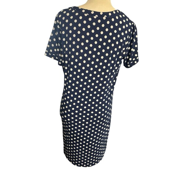 Soma Polka Dot Navy Blue White Sleepshirt Pullover Sleepwear Rayon Stretch Sz S - Picture 4 of 5